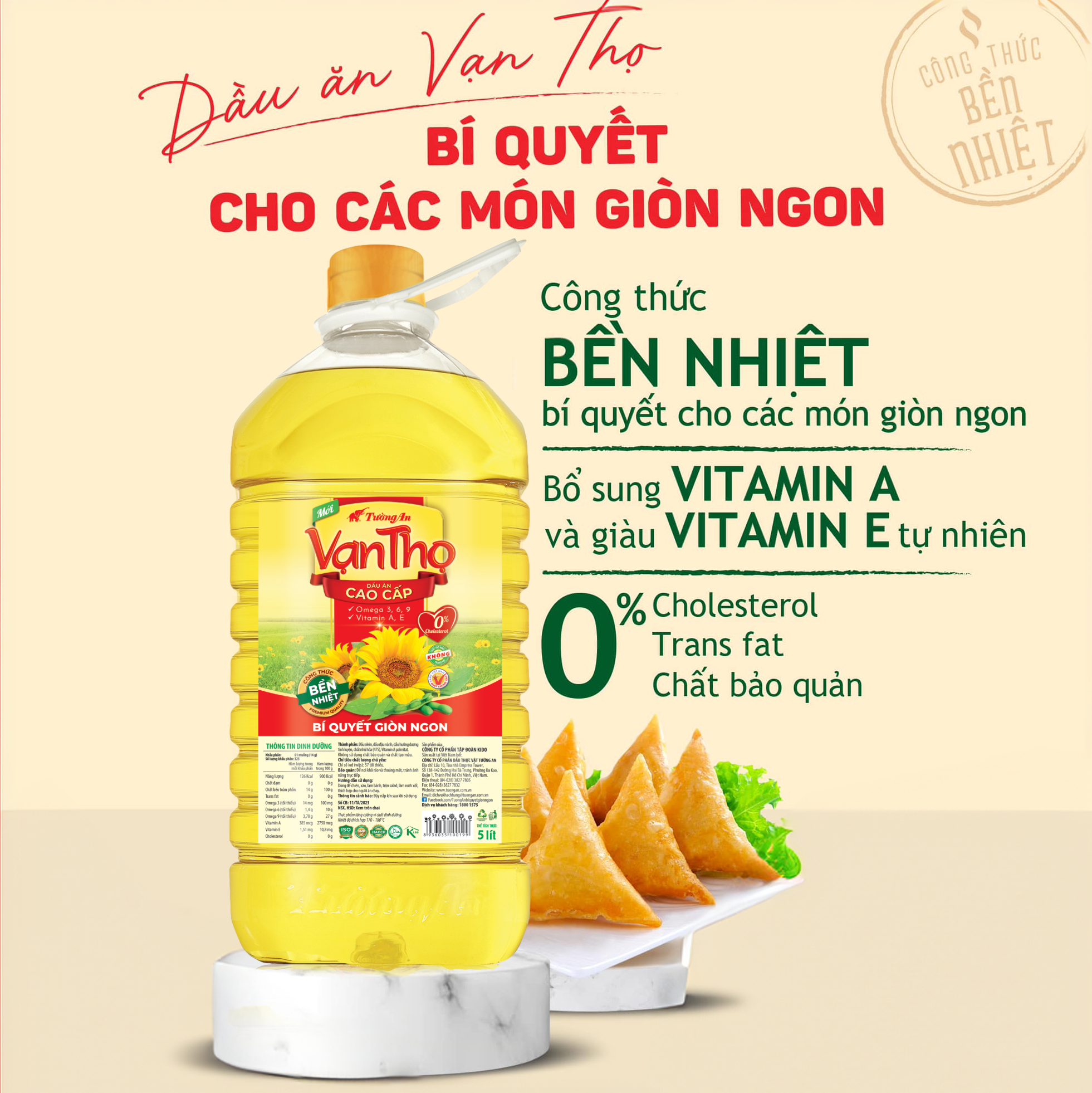 Dầu Ăn Cao Cấp Vạn Thọ 5L