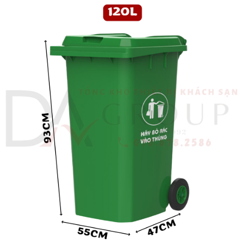 [HỎA TỐC HCM ] THÙNG RÁC NHỰA HDPE 120L SIÊU BỀN