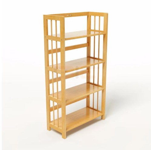 5-Tier Rubber Wood Bookshelf