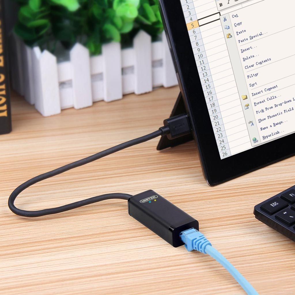 Cáp USB ra Lan 3.1 Unitek (Y3470BK) bảo hành 12 tháng