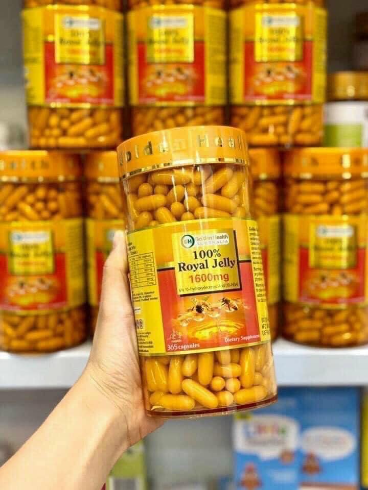 GOLDEN HEALTH Viên Sữa Ong Chúa - Royal Jelly 1600mg Hộp 365 Viên