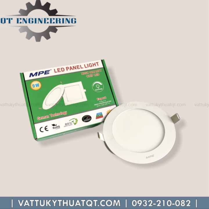 ĐÈN LED PANEL ÂM TRẦN TRÒN 9W MPE (RPL-9) | VATTUKYTHUATQT.COM
