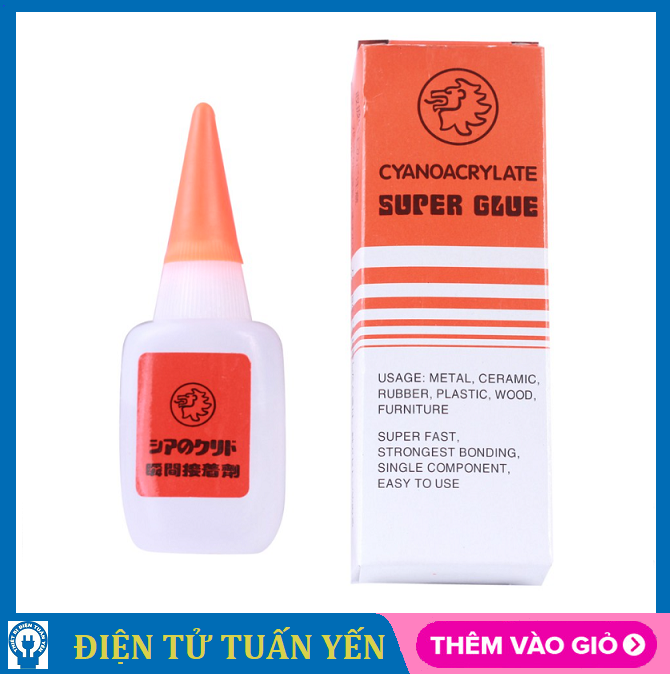 Keo dán 502 Cyanoacrylate Sư Tử Cam siêu dính