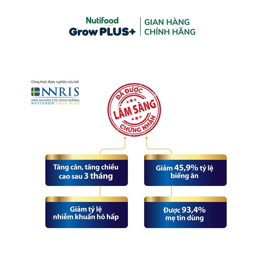 1 lon Sữa Nutifood Grow Plus Đỏ loại bột 1,5kg (cho bé 1-10 tuổi)