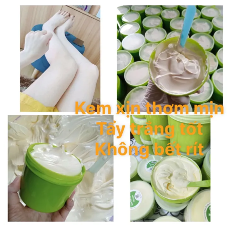 Kem Tẩy Trắng Da, Dưỡng Ẩm Kem Tẩy Trắng Body Thái Lan Chuyên Spa Hũ Xanh 500GR,chất kem xịn thơm mịn,không bết rít