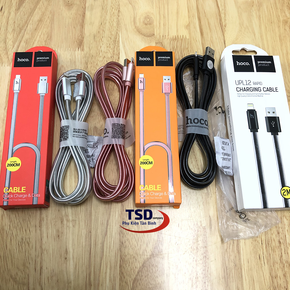 Dây sạc iPhone hoco UPL12 dài 1.2m có đèn led báo hiệu