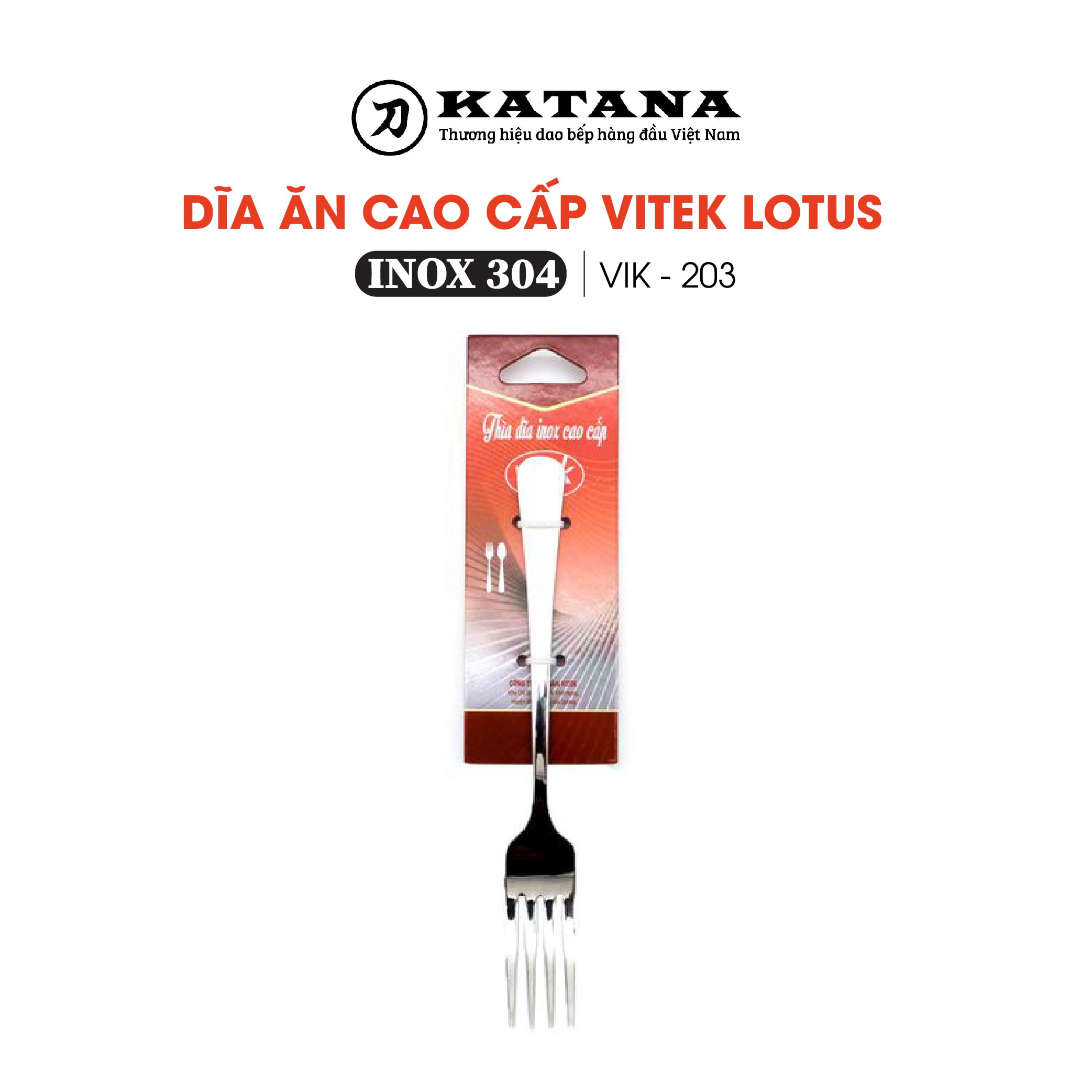 Dĩa ăn inox cao cấp vitek lotus