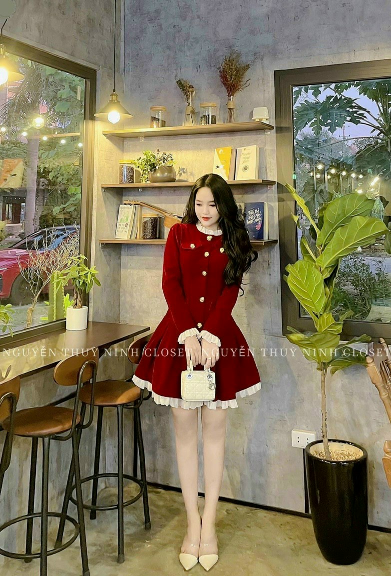 Hot hot hot | đầm nhung cứng hard velvet siêu xịn xò up