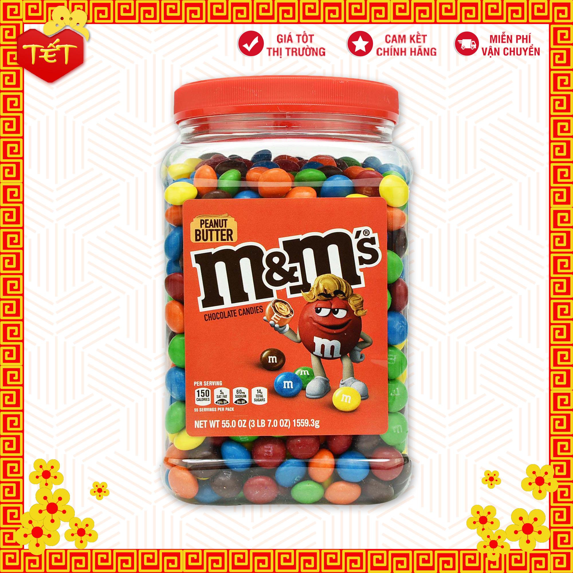 [HCM]KẸO SOCOLA NHÂN ĐẬU PHỘNG M&M PEANUT BUTTER 1.55KG