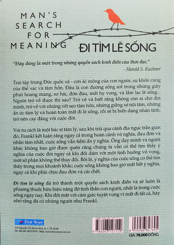 Sách - Đi tìm lẽ sống - Man's search for meaning
