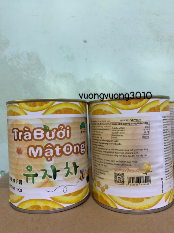 Trà bưởi mật ong Wonderful lon 870g
