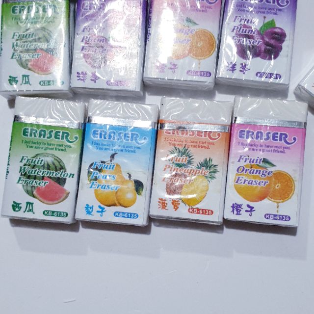 10 chiếc tẩy chì hoa quả