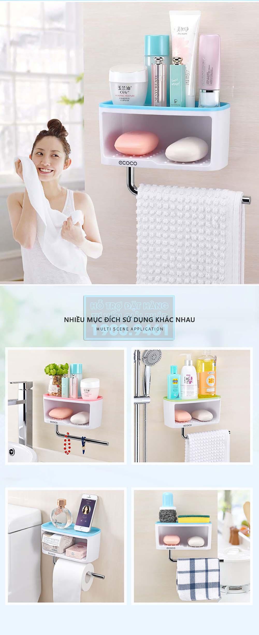Kệ để xà phòng rửa tay nhà tắm ECOCO 9339