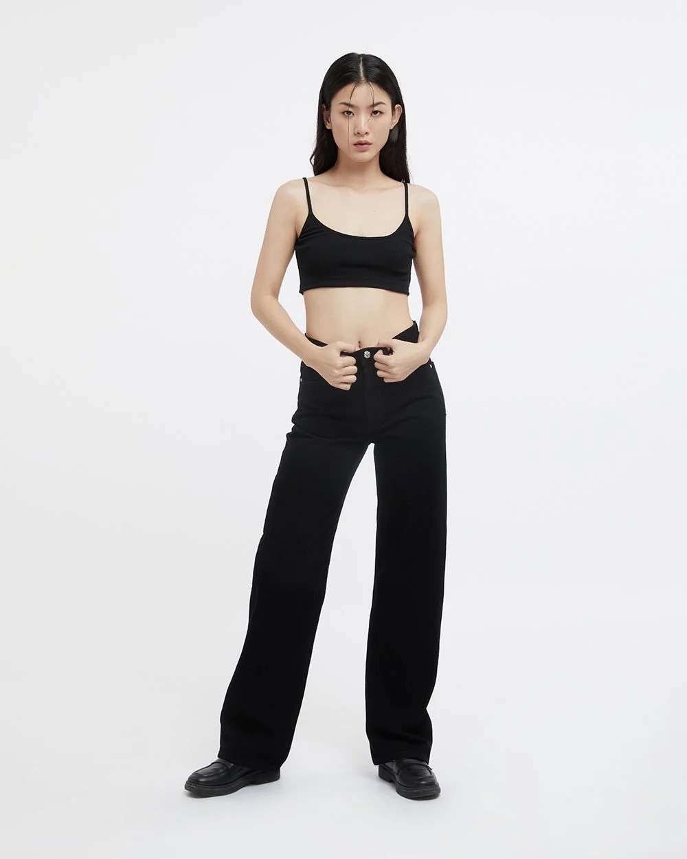 TheBlueTshirt - Quần Jeans Nữ Lưng Cao Ống Suông - The Original Grandpa Jeans