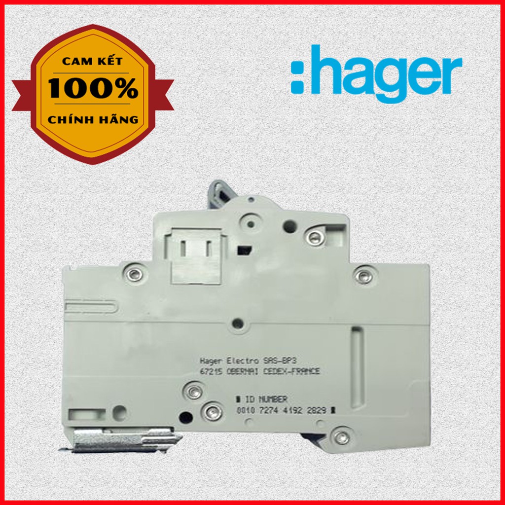 [HCM]Cầu Dao Tự Động MCB 2P 10A Hager - MY210E