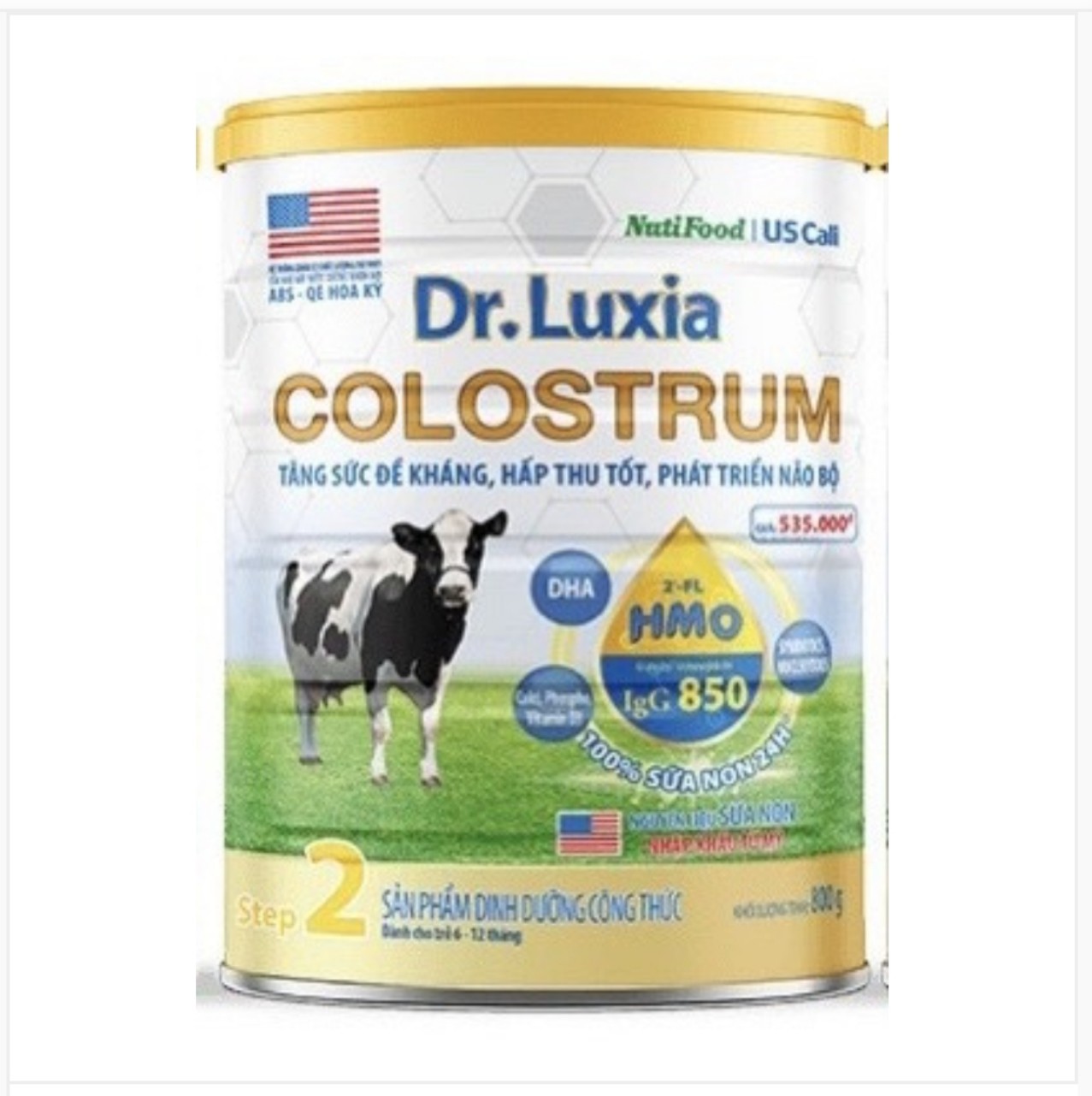 Dr luxia colostrum step 2 800g (6-12 tháng ) date 2024 mẫu mới