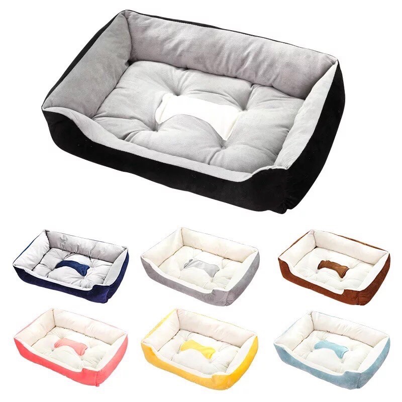 [HCM]Ổ nệm ngủ cho chó mèo lông mịn cỡ lớn (80x100x30cm)