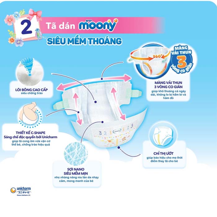 Tã Dán Moony Nhật L 54/58 Miếng (dành cho bé 9-11 ký) SHOP BE DAU TAY