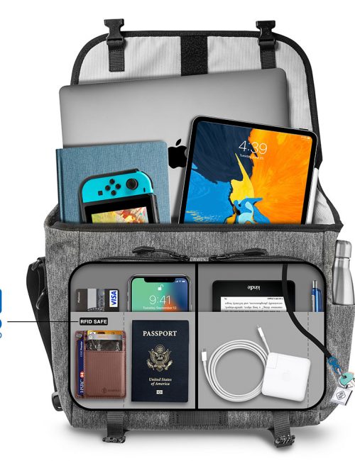 Túi đeo vai Tomtoc Messenger Multi-Function for Ultrabook 13.5"/14" - A47 chính hãng
