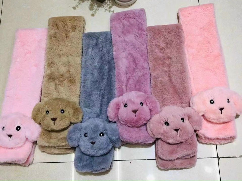 Khăn Choàng Cổ Giữ Ấm Cho Bé Hình Thú, Khăn Quấn Cổ lông mịn