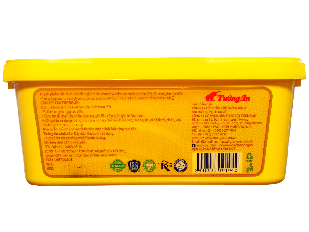 BƠ THỰC VẬT TƯỜNG AN 800GR - 01042
