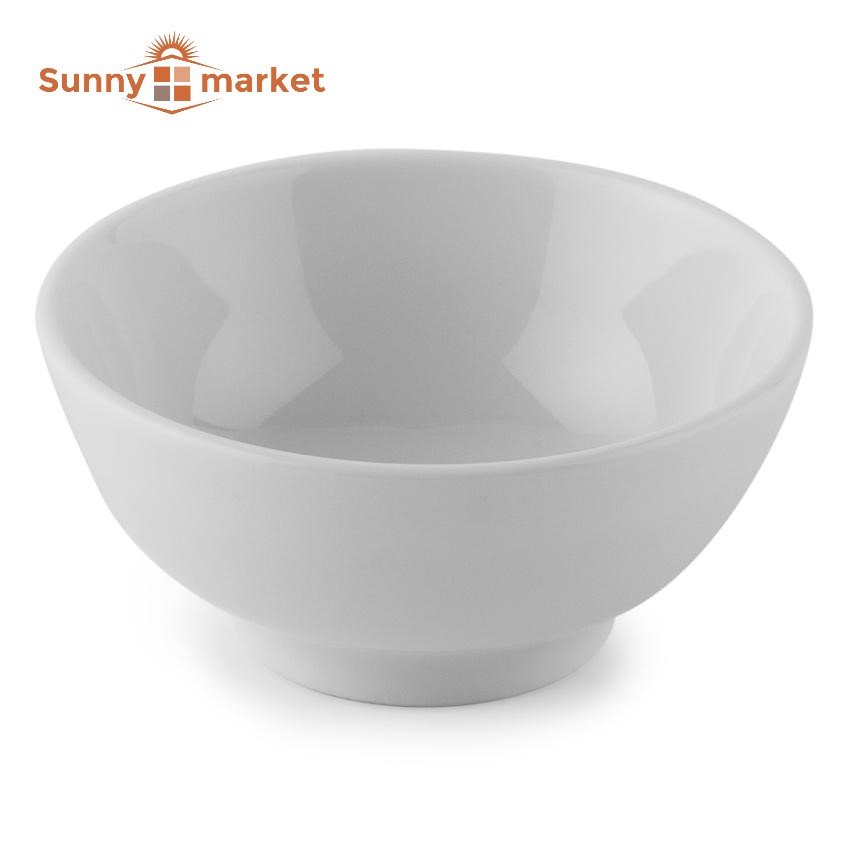Bộ 6 chén sứ trắng trơn size 11cm, bộ 6 bát ăn cơm, combo 6 chén ăn cơm