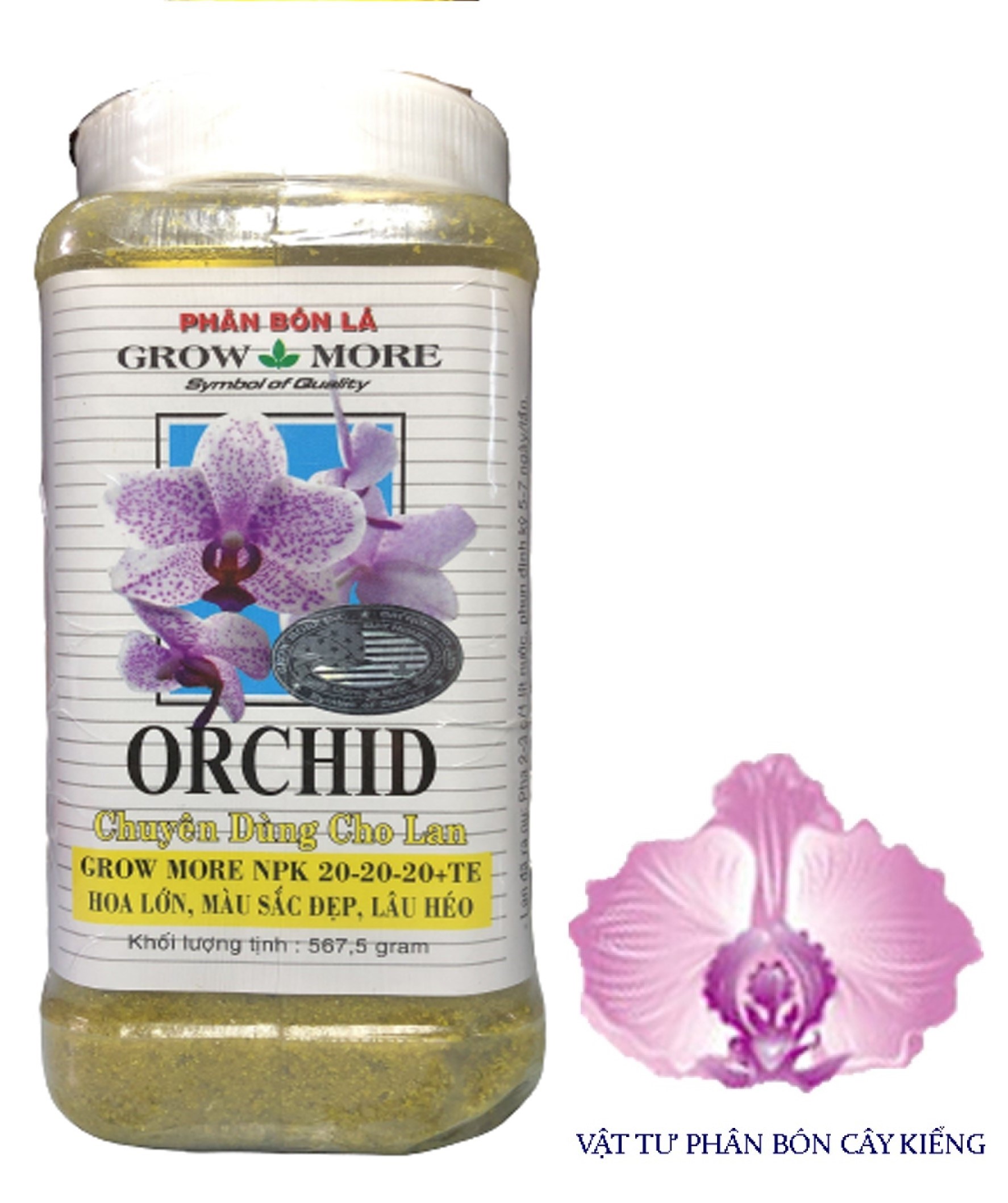 Phân bón lá grow more orchid npk 20-20-20+te - #425a# 567,5g