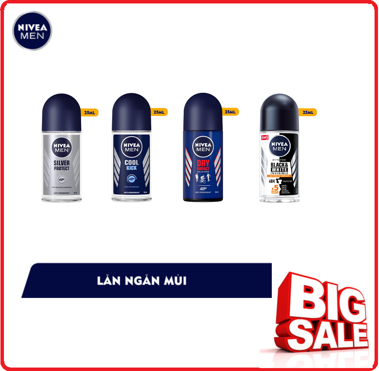 Lăn Ngăn Mùi NIVEA MEN Chai (25ml)