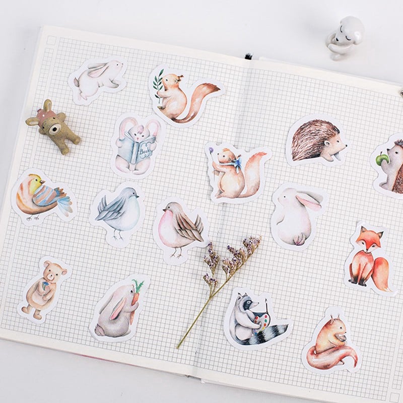 Hộp 45 Sticker Dán Động Vật Rừng ver1