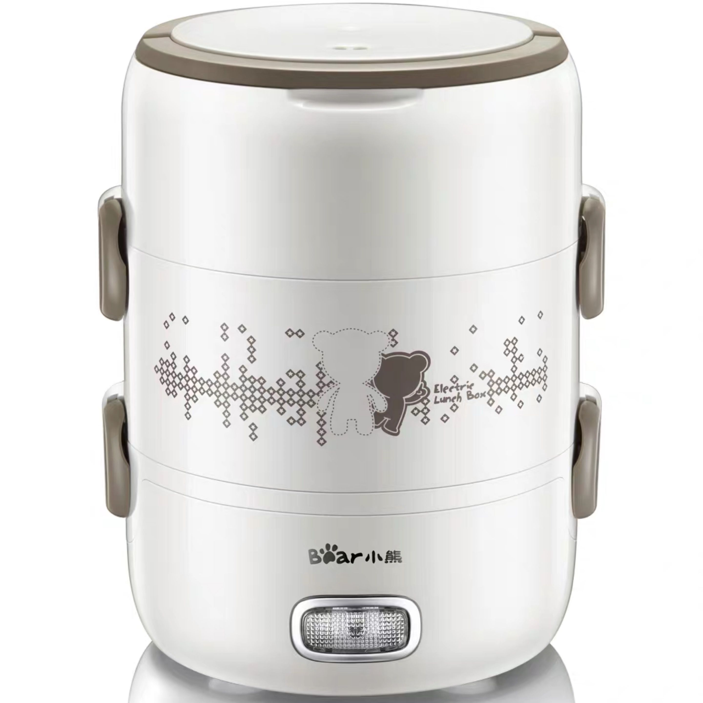 Hộp cơm cắm điện Bear DFH-B15F8, Nấu cơm&Hâm nóng, giữ nhiệt , 3 Ngăn riêng biệt, Hàng chính hãng