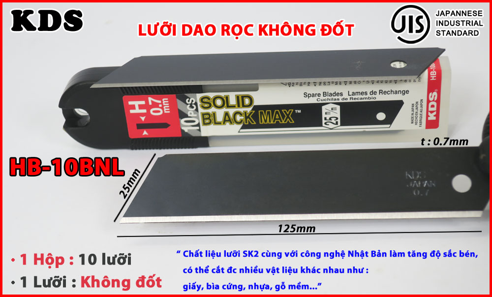Lưỡi dao không đốt Nhật Bản KDS bản 25mm