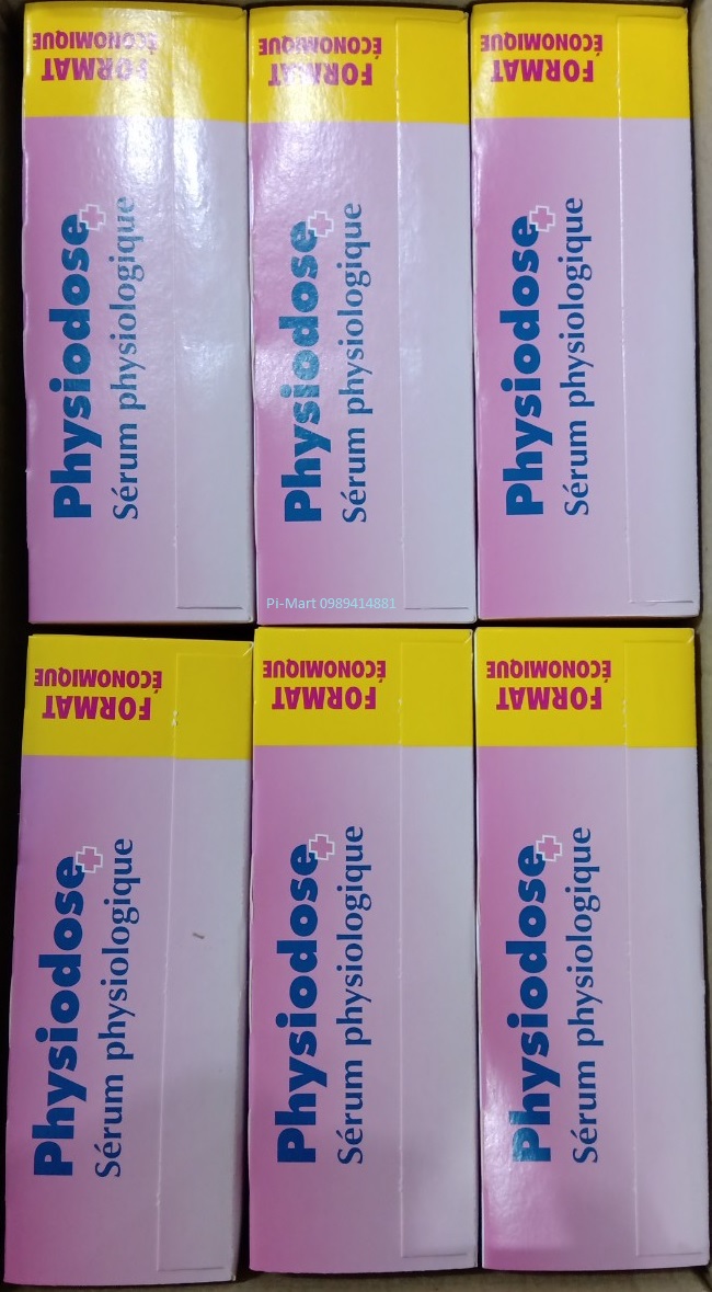 Nước muối sinh lý Pháp Physiodose (Tép Hồng) 40 x 5ml
