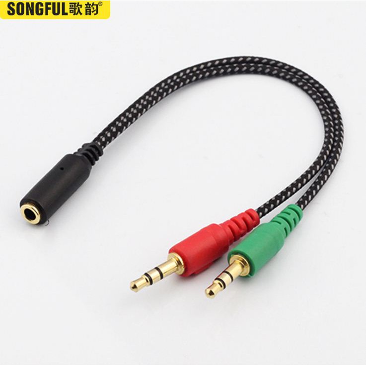 Jack gộp audio và mic 3.5mm Jack gộp tai nghe 3.5, cáp gộp, dây gộp
