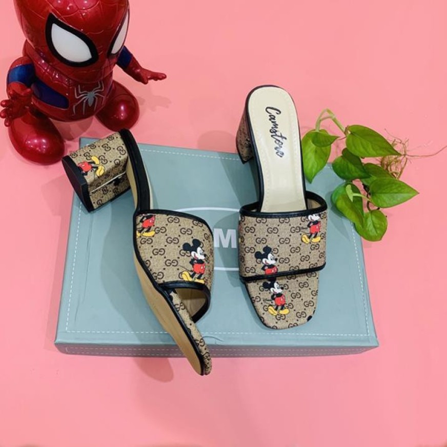 D5 - Giày cao gót hình chuột micky đế 5 cm giá rẻ