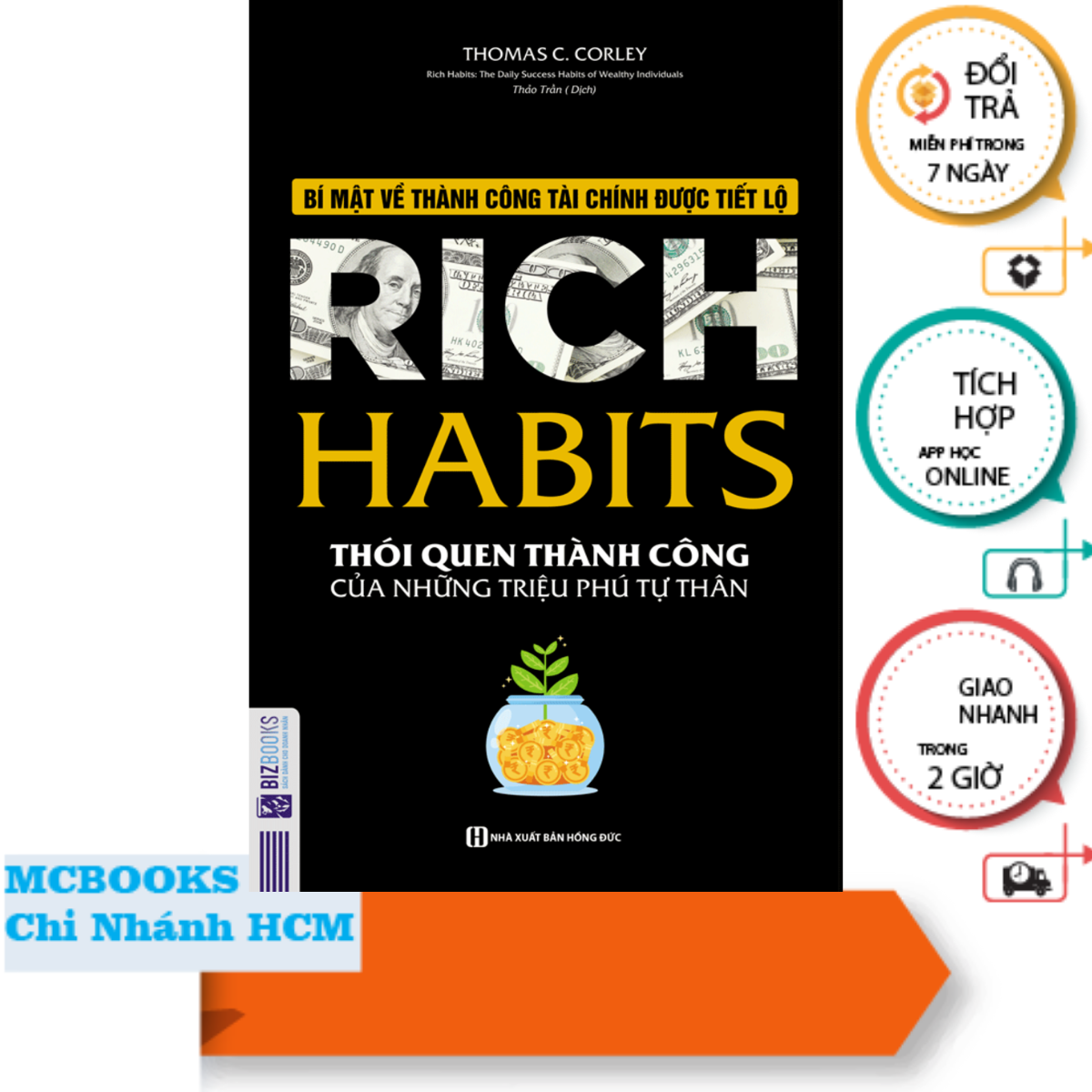 Sách - Combo 5 nguyên tắc vàng nghĩ giàu làm giàu - Rich Habits - Thói Quen Thành Công Của Những Triệu Phú Tự Thân - McBooks