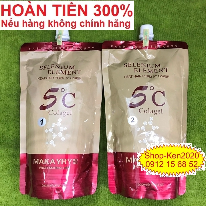 Uốn duỗi tóc 5C Colagel Makayry 1000ml x2 (1-2) (A-B)