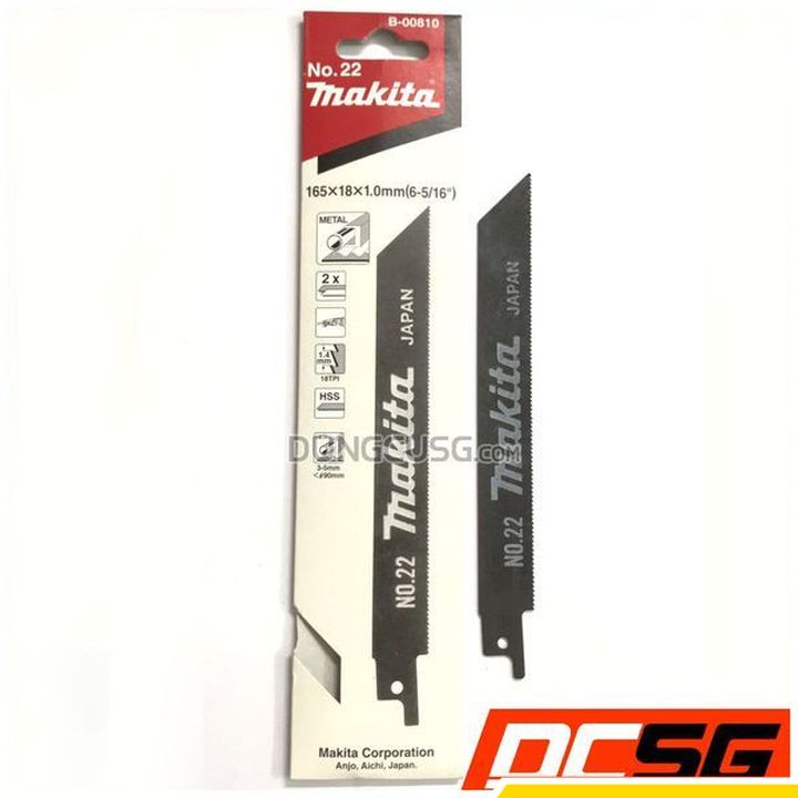 Lưỡi cưa kiếm cắt sắt 165x18x1.0mm No.22 Makita B-00810 (1 lưỡi) | Japan Tools