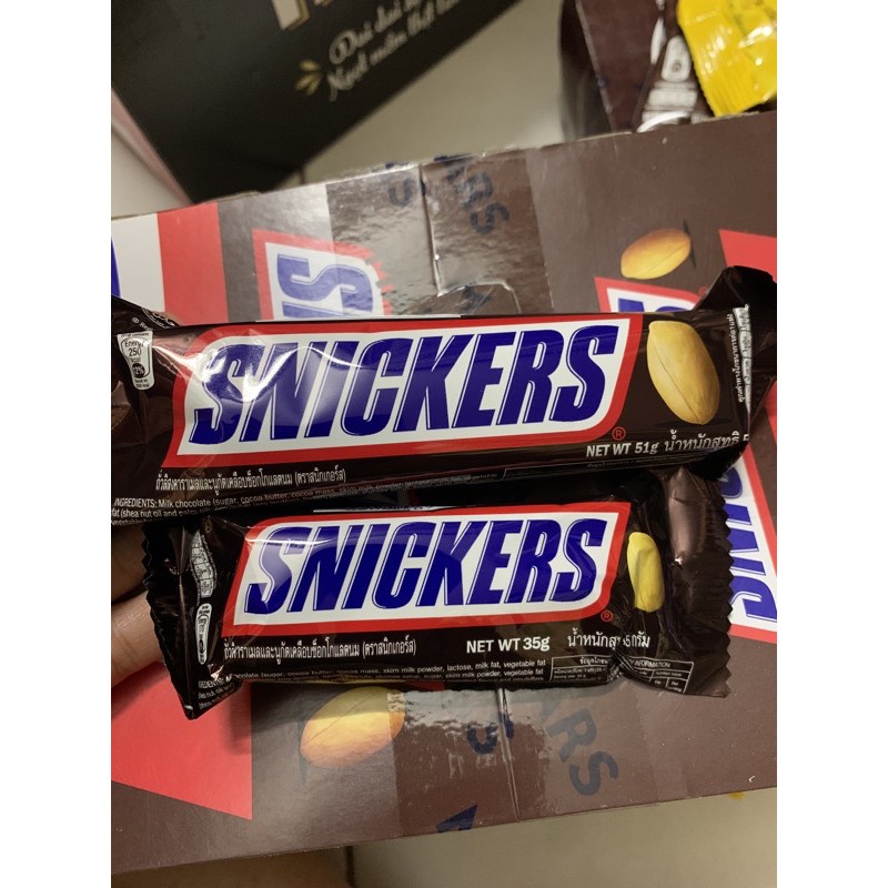 [THANH LẺ] Kẹo Chocolate Snickers 35g/ 51g