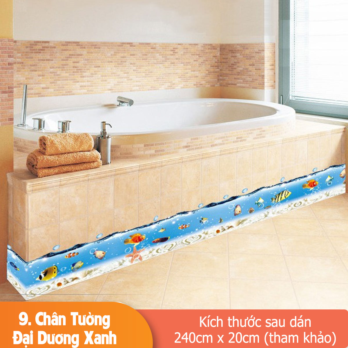 [HCM]Decal trang trí chân tường Đại Dương-K9