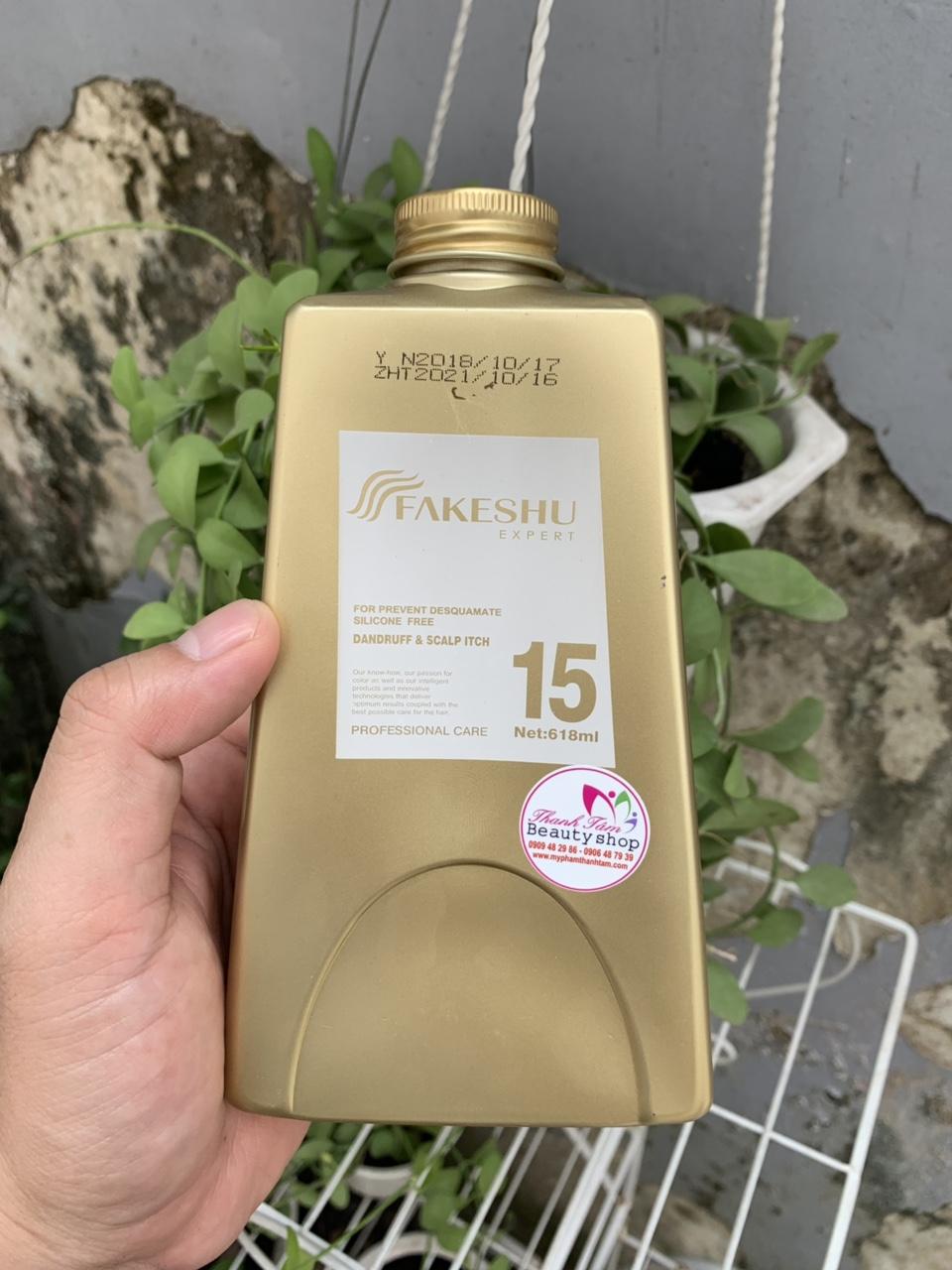 [HCM]Hấp Tóc Mềm Mượt Fakeshu Gold 618ml (Mẫu Mới)