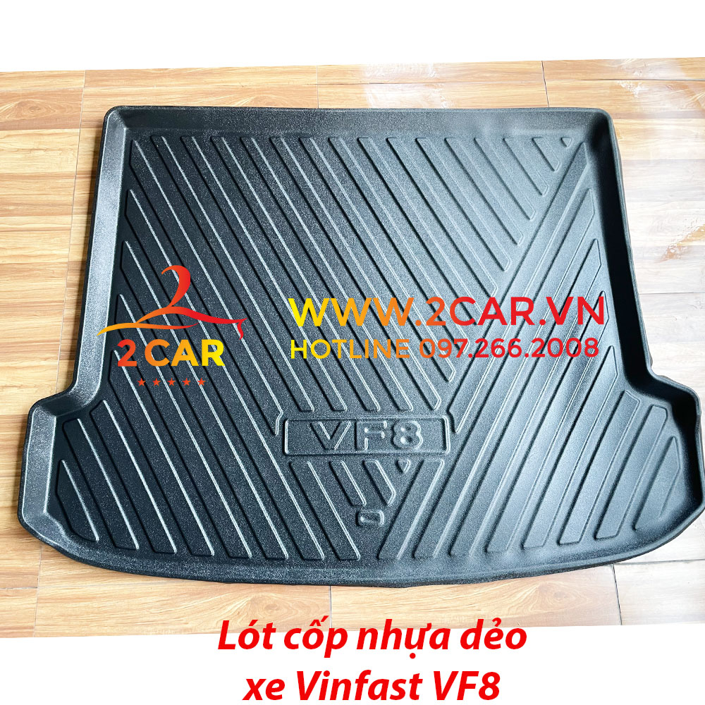 Lót cốp nhựa dẻo xe Vinfast VF8, VF 8 chống nước, chống bẩn, giữ sạch vệ sinh cốp xe