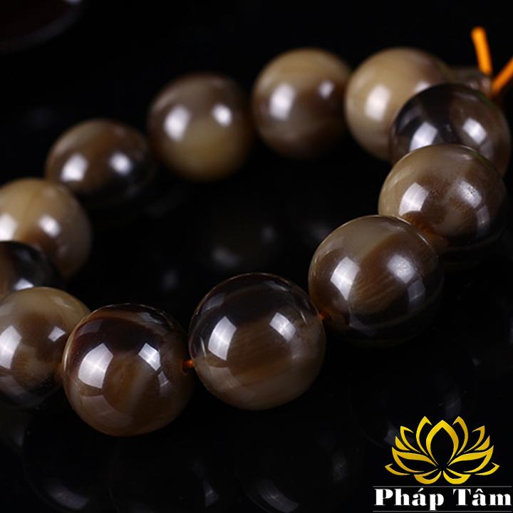 Vòng Tay Sừng Bò Đen Châu Phi Cao Cấp 20mm