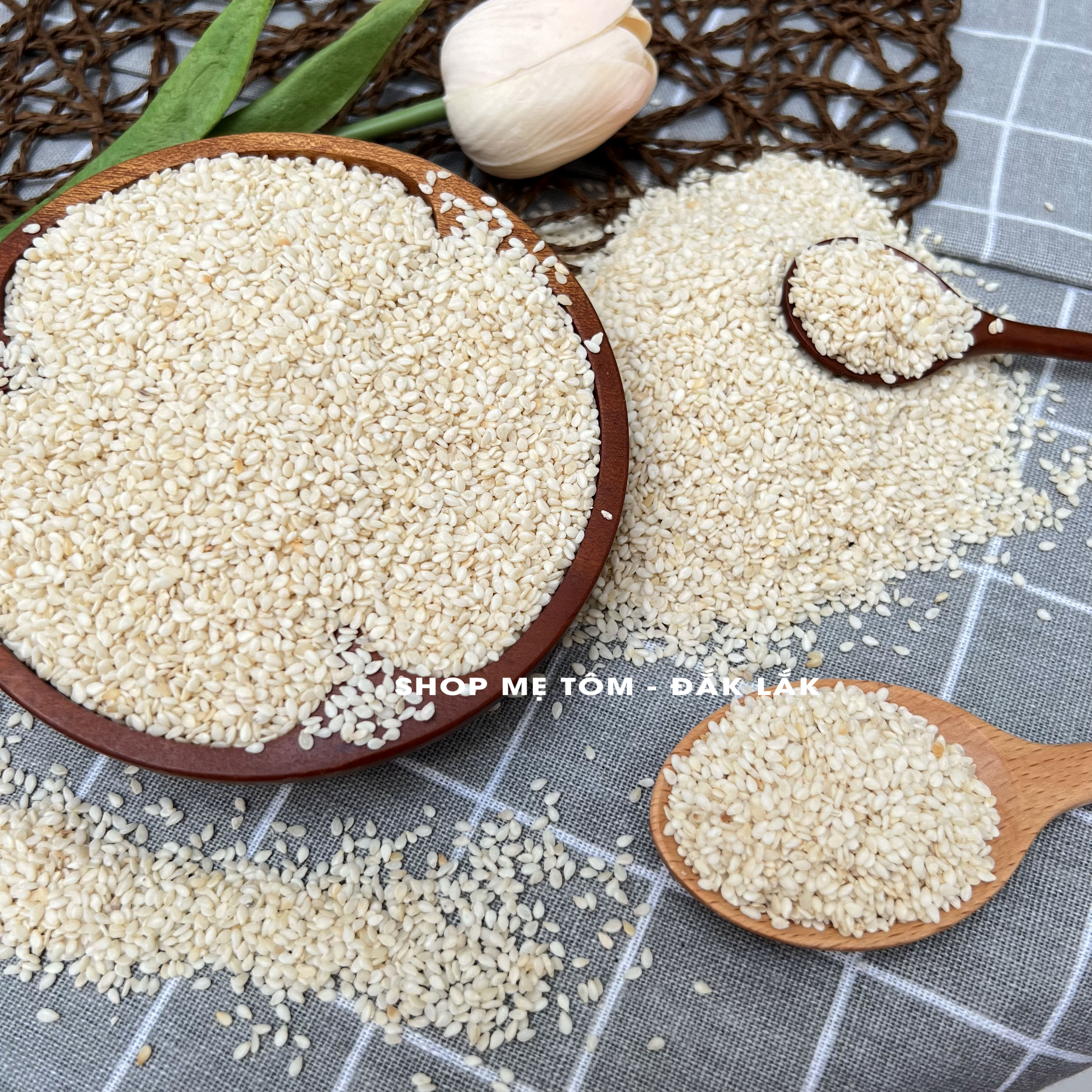 250GRAM HẠT MÈ TRẮNG QUÊ RANG HOẶC LÀM SỮA HẠT