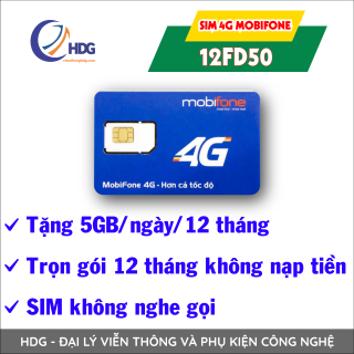 SIM 4G Mobifone 12FD50 - tặng 4gb ngày 12 tháng - không nạp tiền thumbnail