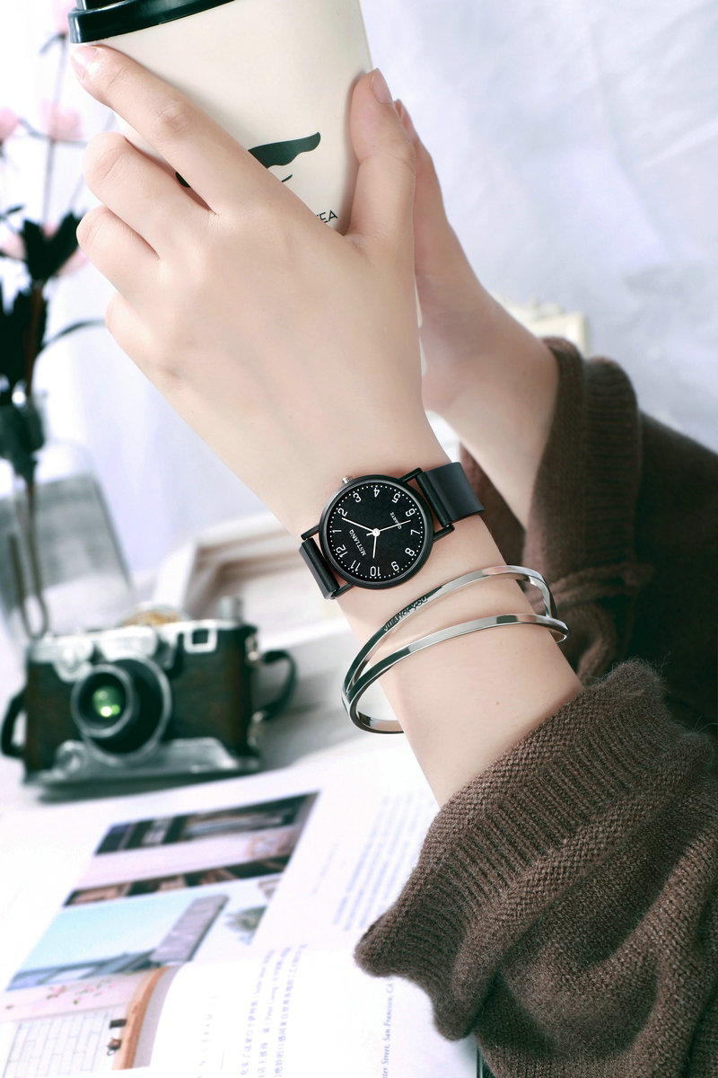 Đồng Hồ Cặp Đôi Cao Su MSTIANQ Phong Cách Hàn Quốc
