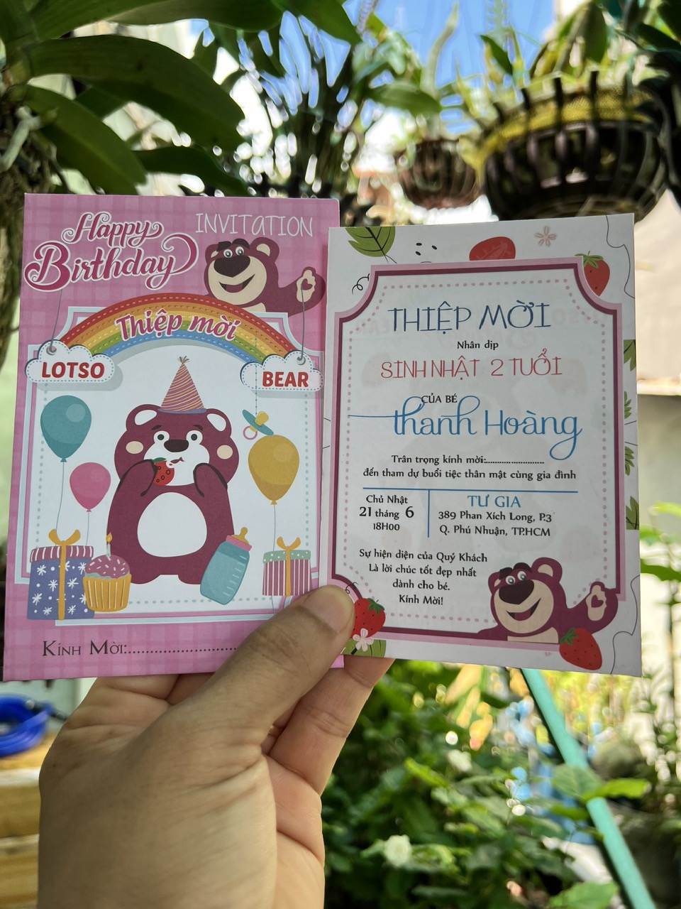 Combo 30 thiệp sinh nhật Gấu Dâu Lotso