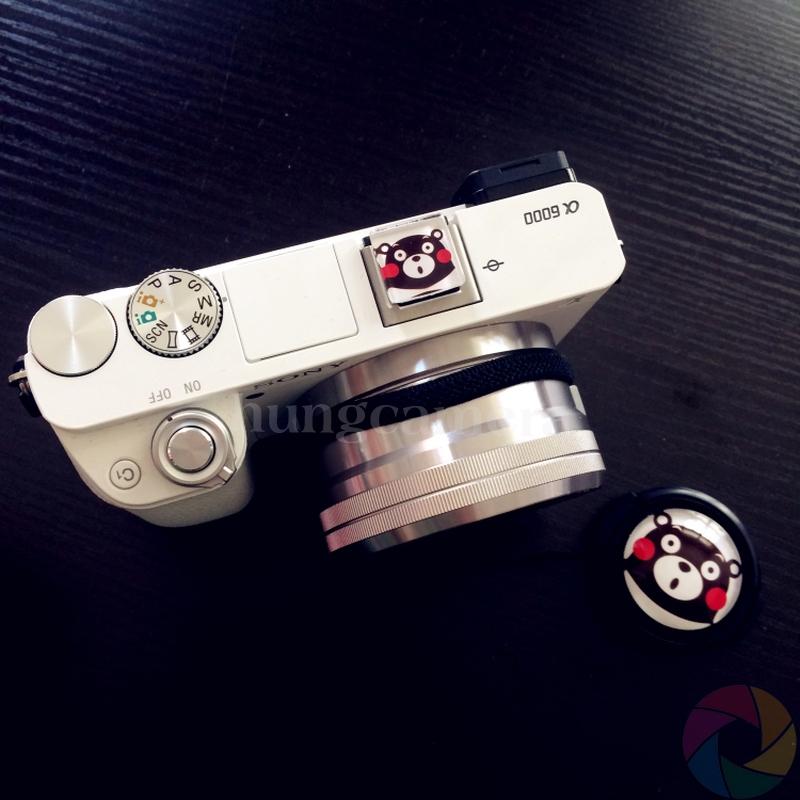 Hotshoe hình stick che chân flash máy ảnh