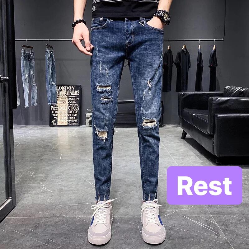 QUẦN JEAN NAM CHẤT BÒ CAO CẤP XANH XANH LÓT VẢI ĐEN MẪU MỚI EV-9373 EVEREST FASHION