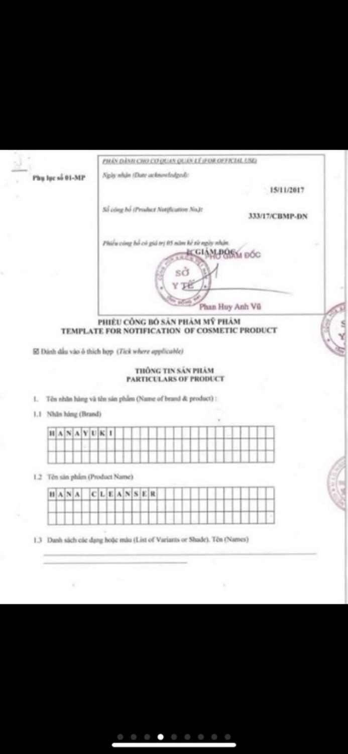 Sữa rửa mặt Y học Hanayuki