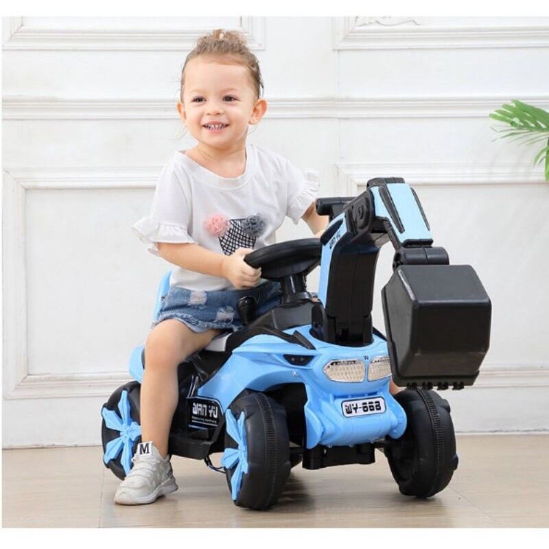[FREESHIP MAX + MÃ GIẢM GIÁ] - Đồ chơi máy xúc điện trẻ em cỡ lớn HOÀN THÀNH,có thể điều chỉnh cần múc